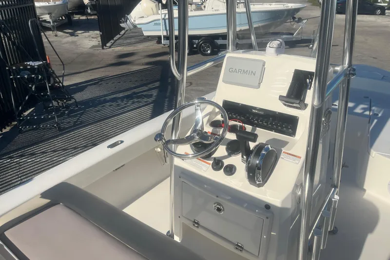 Slide: The Image of Pathfinder 2005 TRS boat console with Garmin navigation, photographed in 2022. - 6