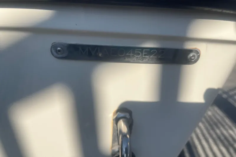 Slide: The Image of Close-up of a 2022 Pathfinder 2005 TRS boat identification plate. - 9