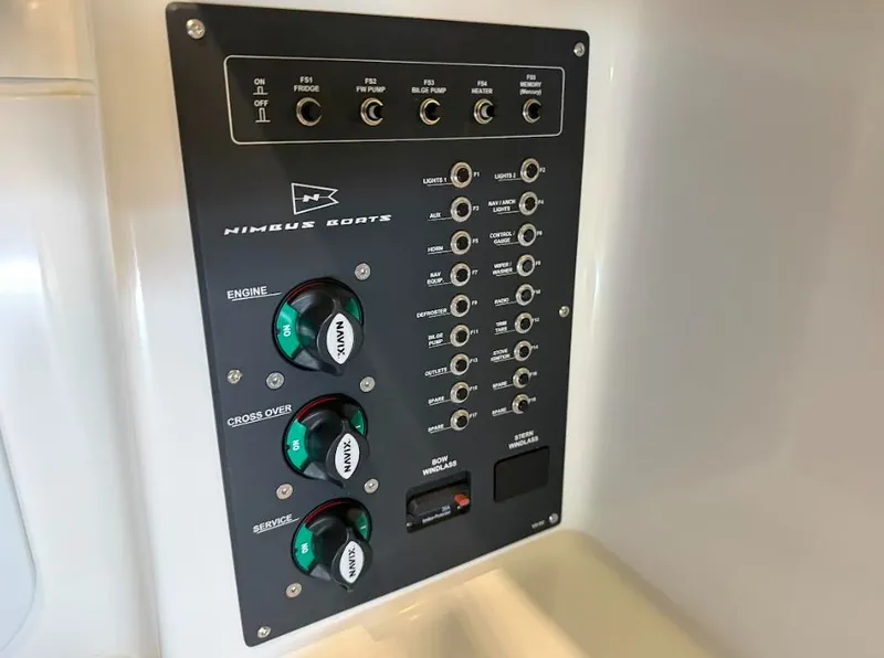 Slide: The Image of Control panel of Nimbus Weekender 9 boat, 2024 model. - 15