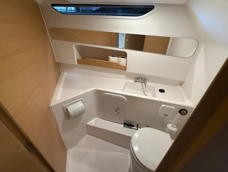 Slide: The Image of Modern bathroom in Nimbus Weekender 9 boat, 2024 model. - 17