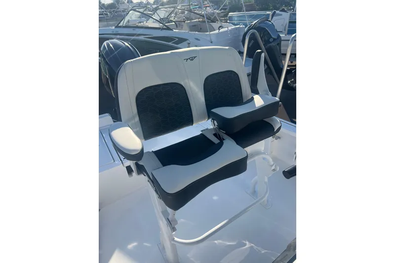 Slide: The Image of Dual seating on 2026 Tidewater 2210 Carolina Bay boat, featuring modern design and comfort. - 8
