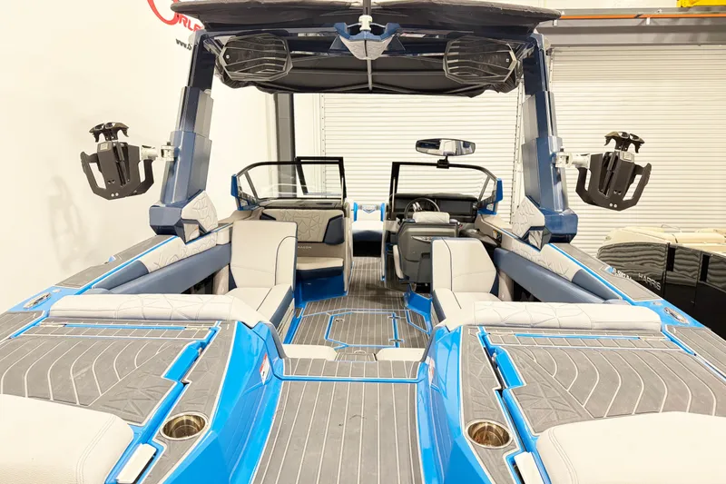 Slide: The Image of 2022 Nautique Super Air Nautique G25 Paragon interior, featuring luxurious seating and advanced design. - 6