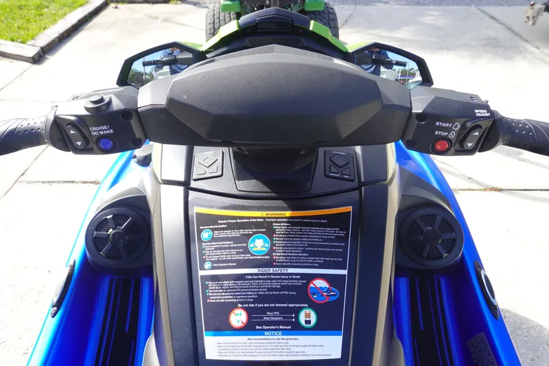Slide: The Image of 2024 Yamaha WaveRunner VX Limited HO dashboard with controls and safety instructions. - 10