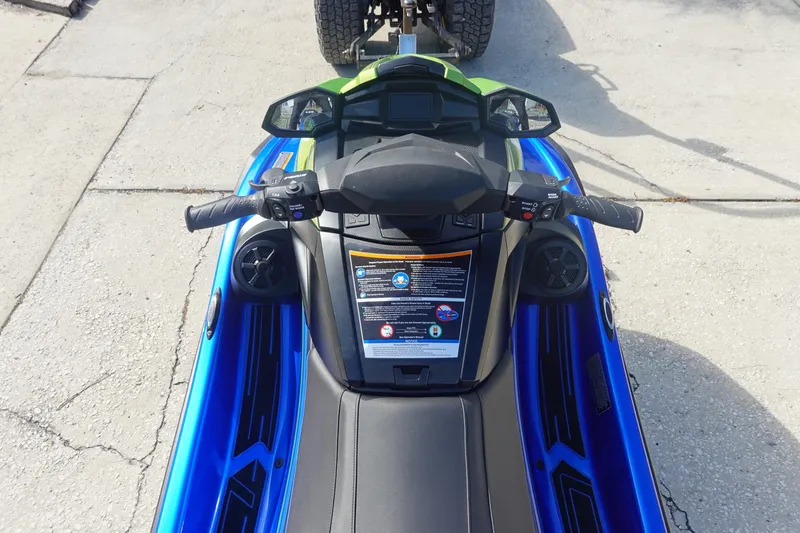 Slide: The Image of 2024 Yamaha WaveRunner VX Limited HO, top view of handlebars and seat. - 7