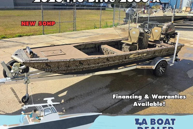 The Image of 2026 Pro-Drive 2060 boat with new 50HP engine, available for financing and warranties. - 0