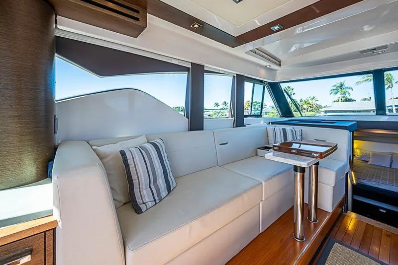 Slide: The Image of Luxurious interior of 2018 Tiara Yachts C39 Coupe with elegant seating and modern design. - 44