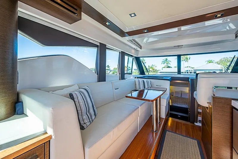 Slide: The Image of Luxurious interior of 2018 Tiara Yachts C39 Coupe with elegant seating and modern design. - 45