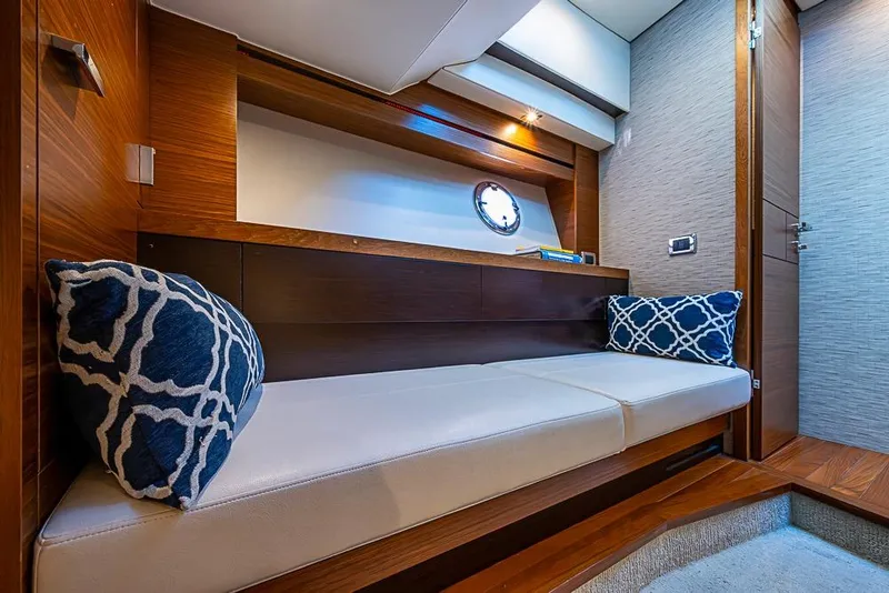 Slide: The Image of Luxurious interior of 2018 Tiara Yachts C39 Coupe with elegant seating and nautical decor. - 49