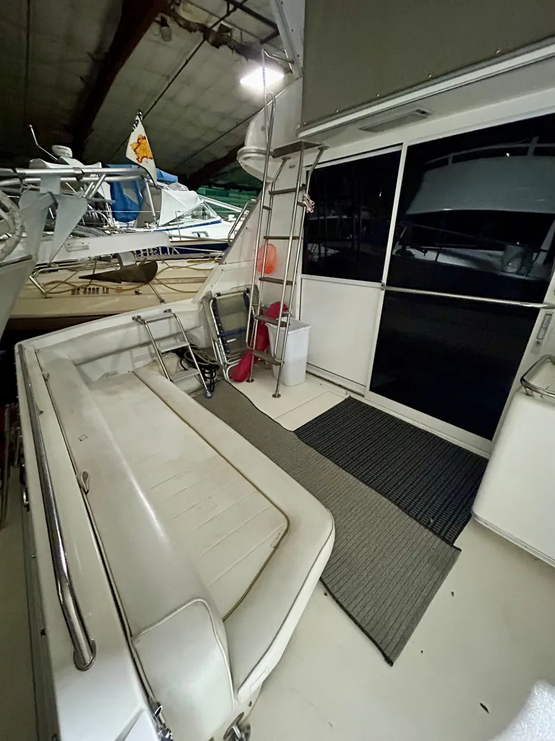 Slide: The Image of Interior view of a 1996 Sea Ray 370 Sedan Bridge yacht. - 24