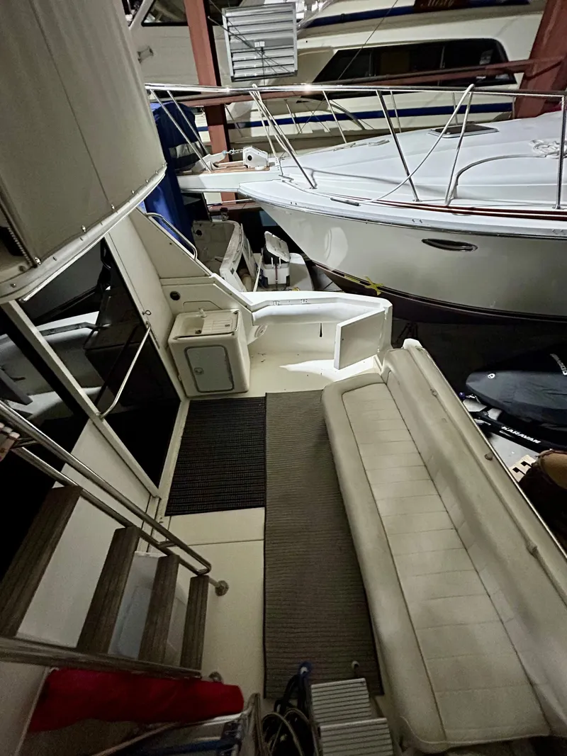 Slide: The Image of Interior view of a 1996 Sea Ray 370 Sedan Bridge yacht. - 25