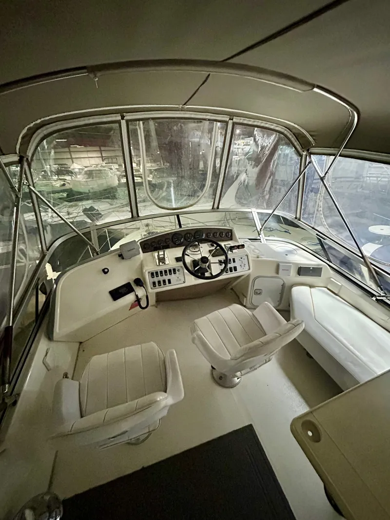 Slide: The Image of Interior view of 1996 Sea Ray 370 Sedan Bridge. - 4