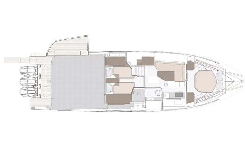 Slide: The Image of Manufacturer Provided Image: Floor plan of 2025 Azimut Verve 48 luxury yacht, showcasing interior layout. - 44