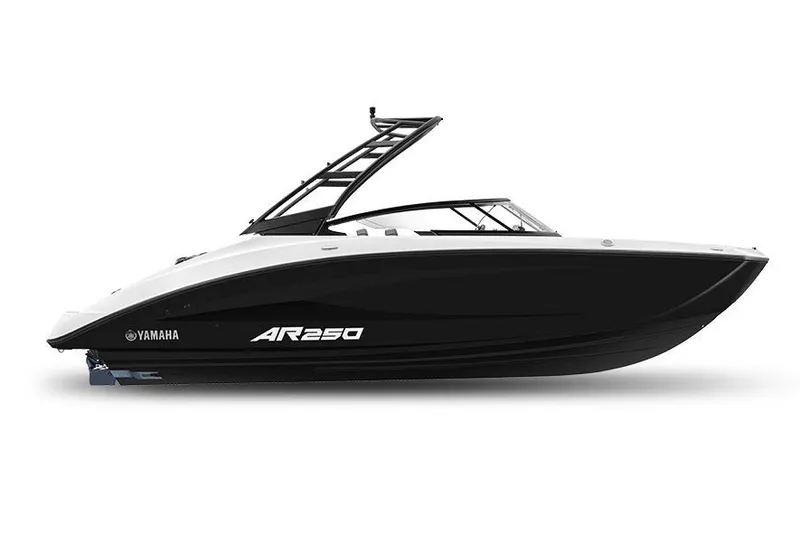 The Image of Manufacturer Provided Image: 2026 Yamaha Boats AR250, sleek black and white design, side view. - 0