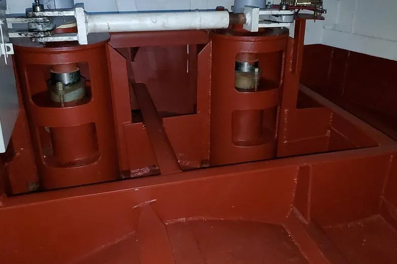 Slide: The Image of Interior view of 1970 COMMERICAL BOAT LCU-135, showcasing mechanical components. - 10