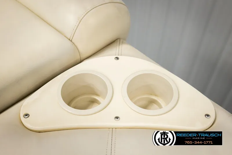 Slide: The Image of Cup holders on 2006 Sun Tracker Party Barge 22 Regency Edition boat seat. - 39