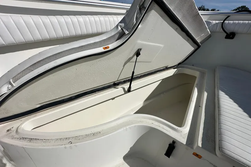 Slide: The Image of Bow of 2003 Hydra-Sports Vector 2600 CC with Garmin equipment. - 55