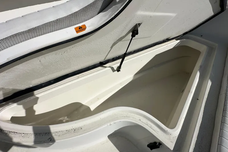 Slide: The Image of 2003 Hydra-Sports Vector 2600 CC boat anchor compartment, top view. - 56