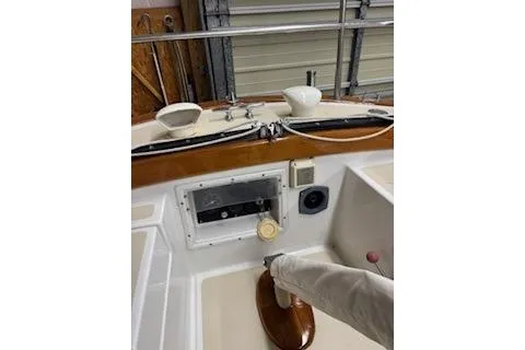 Slide: The Image of 1984 Cape Dory 25D sailboat with "Julia" name, St. Marys Pt. MN. - 11