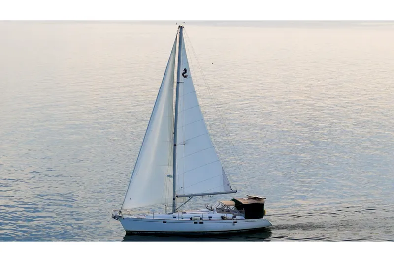 The Image of Sailing yacht Beneteau Oceanis 461, 2000 model, gliding on calm waters. - 0