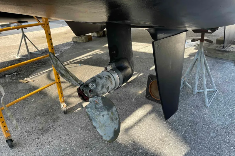 Slide: The Image of Interior of 2012 Lagoon 380 S2 yacht with storage compartment open. - 23