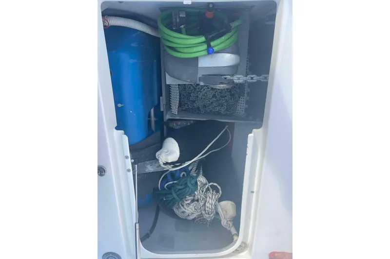 Slide: The Image of Cozy cabin interior of 2012 Lagoon 380 S2 catamaran with comfortable bedding and natural light. - 46