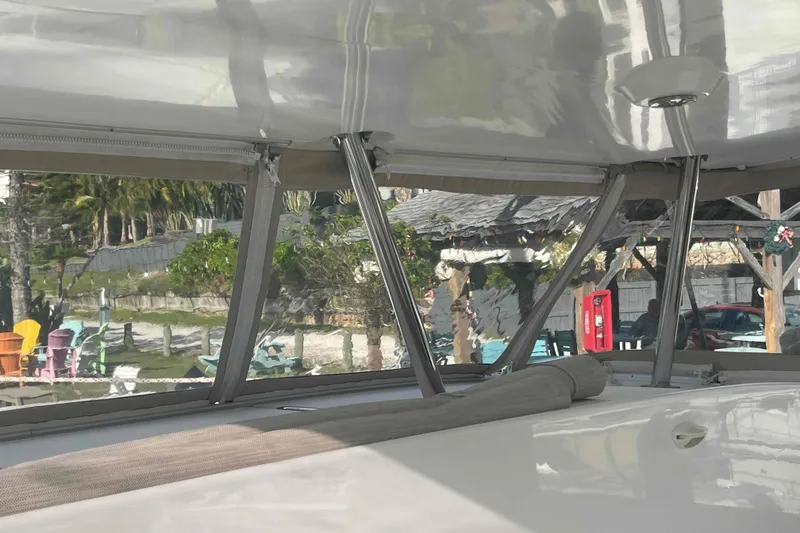 Slide: The Image of Underwater view of 2012 Lagoon 380 S2 catamaran's propeller and rudder. - 60