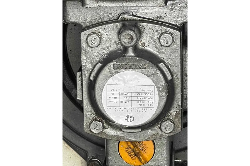 Slide: The Image of Close-up of a winch on a 2012 Lagoon 380 S2 sailboat deck. - 83