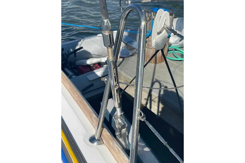 Slide: The Image of Close-up of 2012 Lagoon 380 S2 yacht rigging and deck details. - 90