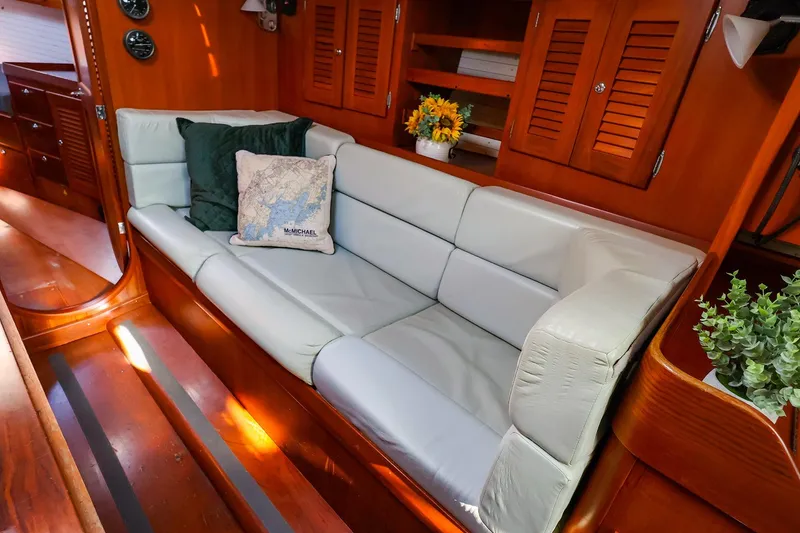 Slide: The Image of Luxurious interior of 2004 J Boats J/46 yacht with elegant seating and decor. - 26