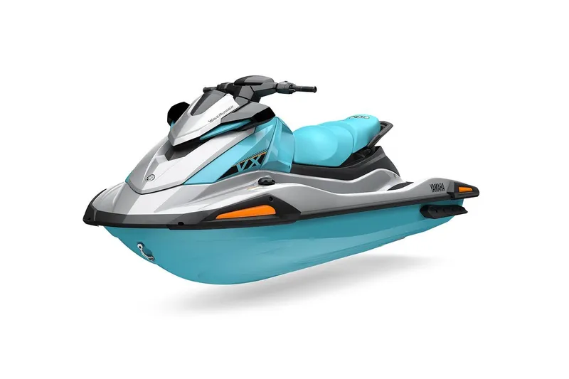 Slide: The Image of Manufacturer Provided Image: 2026 Yamaha WaveRunner VX in sleek silver and blue design, showcasing modern watercraft features. - 9