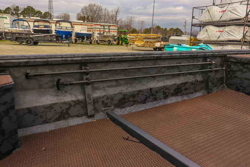 Slide: The Image of Interior view of 2026 Gator Tail 1860 Extreme series boat with textured flooring. - 13