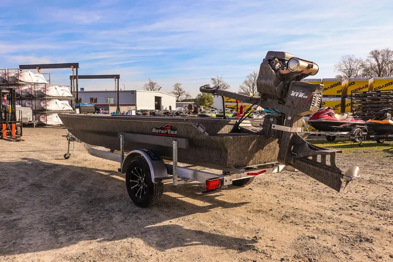 Slide: The Image of 2026 Gator Tail 1860 Extreme series boat on trailer in outdoor setting. - 4