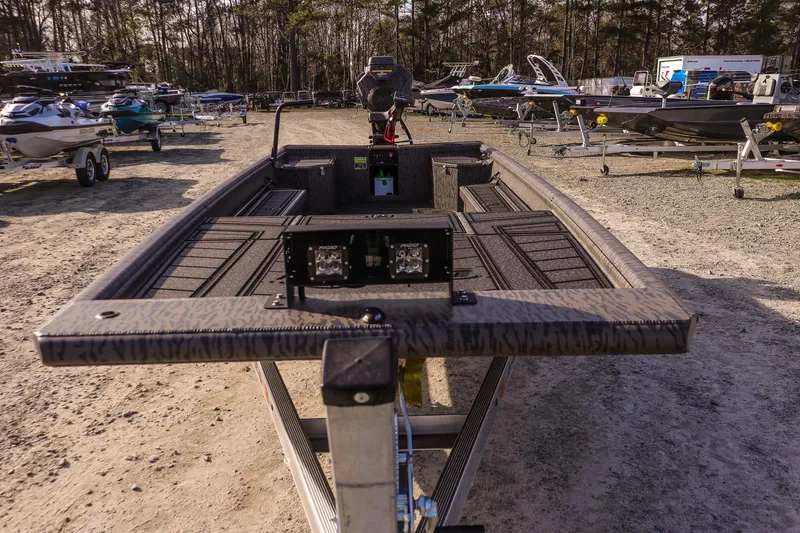 Slide: The Image of 2026 Gator Tail 1860 Extreme series boat on trailer in outdoor lot. - 7