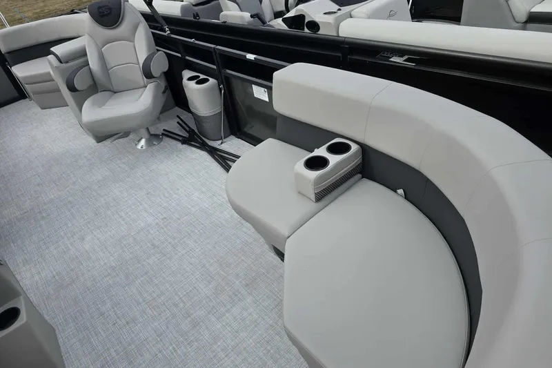 Slide: The Image of Luxurious 2026 Dockside boat interior with plush seating and cup holders. - 6