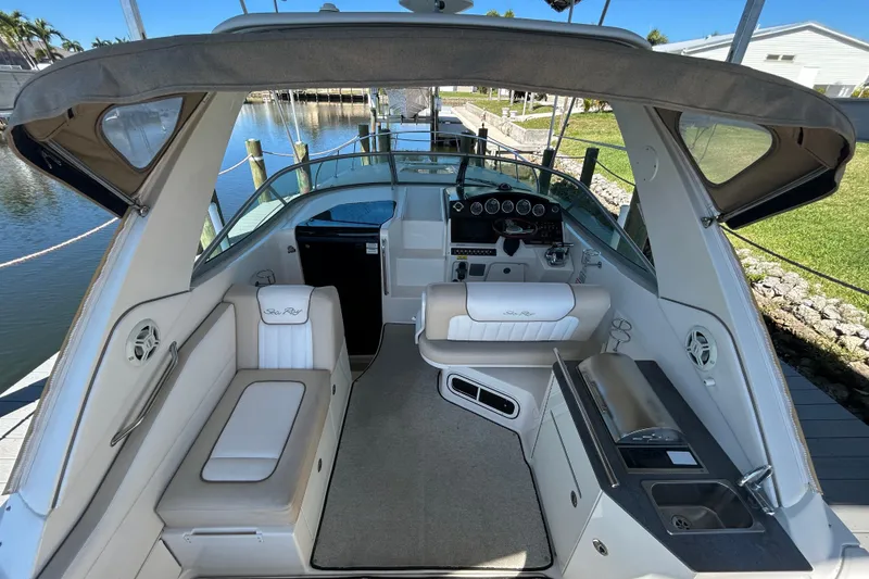 Slide: The Image of Storage compartment on a 2012 Sea Ray Sundancer 310 boat interior. - 109