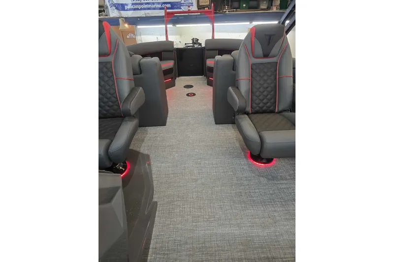 Slide: The Image of Luxurious interior of 2026 Trifecta SS 25RF with modern seating and ambient lighting. - 17
