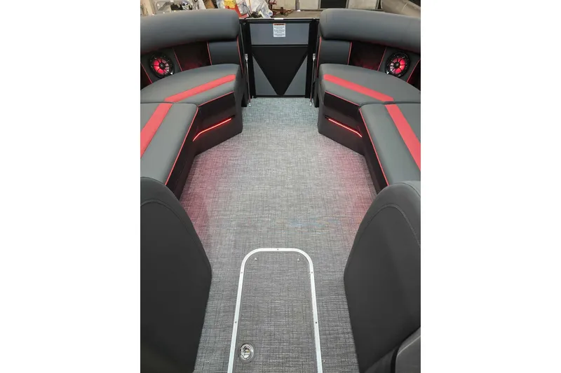 Slide: The Image of 2026 Trifecta SS 25RF interior with sleek seating and ambient lighting. - 18