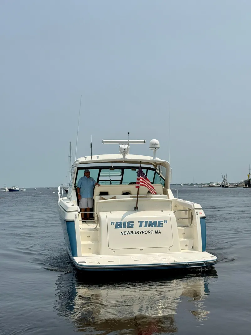 Slide: The Image of Tiara Yachts 3500 Express 1996 on water, Newburyport, MA. - 12