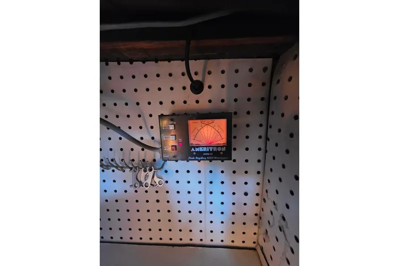 Slide: The Image of Amtron wattmeter on a perforated board, Glen-L 44, 2006 model. - 87