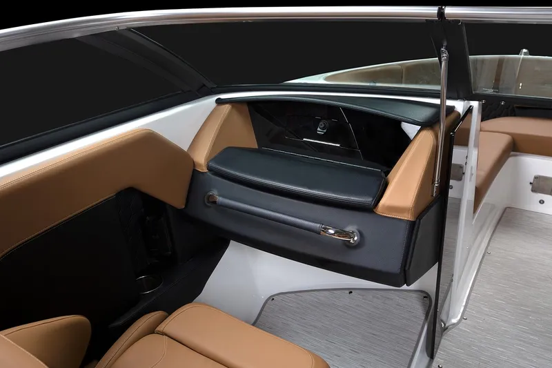 Slide: The Image of Manufacturer Provided Image: 2025 Four Winns H4 boat interior with sleek, modern design and luxurious seating. - 32