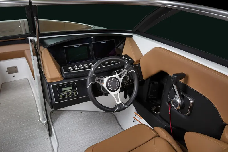 Slide: The Image of Manufacturer Provided Image: 2025 Four Winns H4 boat cockpit with modern steering and control panel. - 33