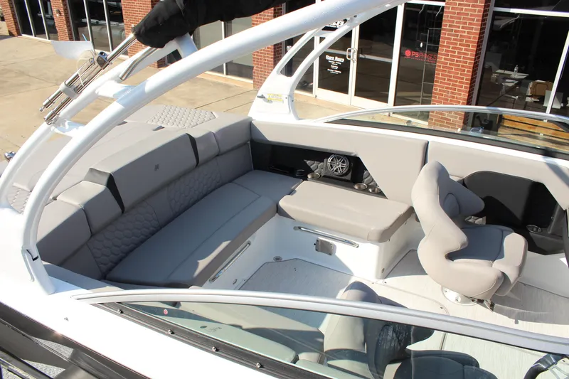 Slide: The Image of 2026 Four Winns H4 boat interior with sleek seating and modern design. - 4