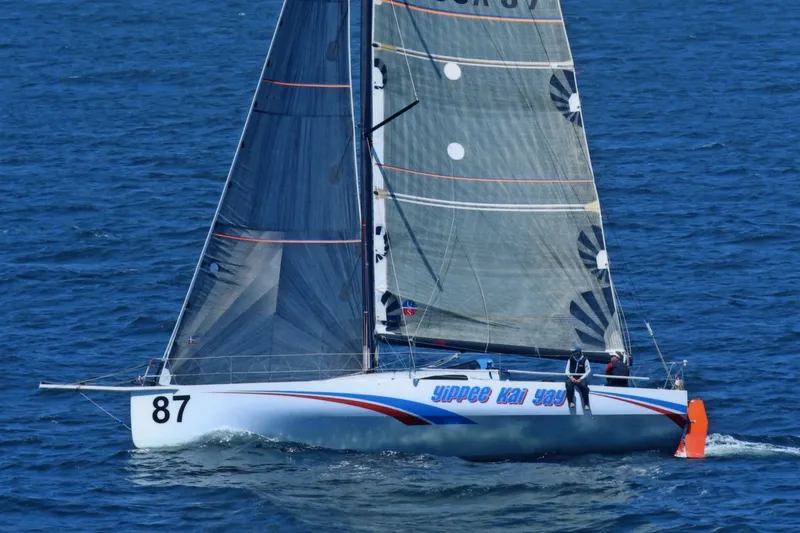 The Image of Sailing yacht "Yippee Kai Yay," Class 40 Antrim Design, 2009, on open sea. - 0