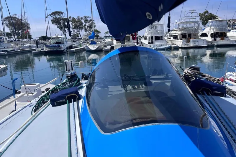 Slide: The Image of Sailboat docked in marina, Class 40 Open Antrim Design, 2009 model. - 11