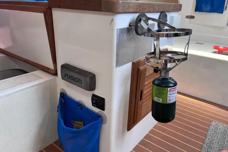 Slide: The Image of Interior of 2009 Class 40 Open Class 40 Antrim Design with propane setup. - 26