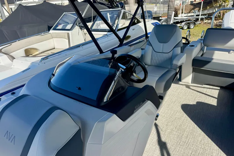 Slide: The Image of 2026 Avalon Catalina Platinum Versatile Rear Bench interior with modern helm and seating. - 27