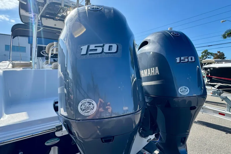 Slide: The Image of 2017 Sportsman Heritage 251 Center Console with twin Yamaha 150 engines. - 4