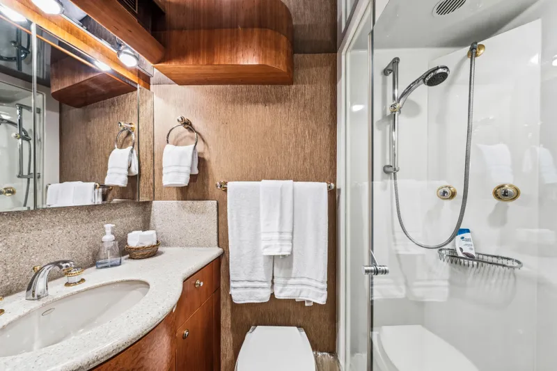 Slide: The Image of Entrance to 2006 Cheoy Lee 84 Bravo yacht, featuring open door and interior view. - 51