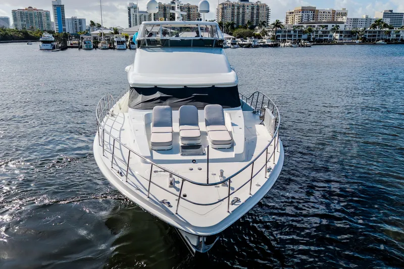 Slide: The Image of Luxury 2006 Cheoy Lee 84 Bravo yacht cruising on a sunny day. - 5