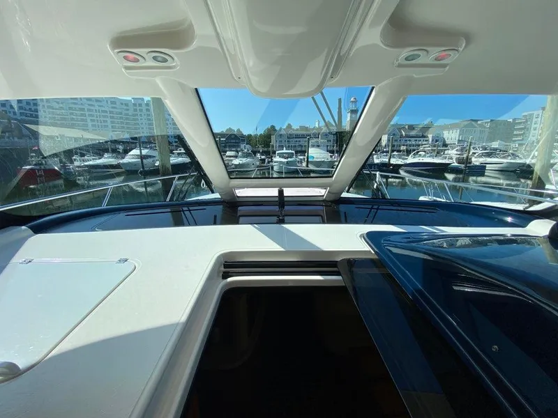 Slide: The Image of Interior view of 2009 Tiara Yachts 4300 Sovran in marina. - 13